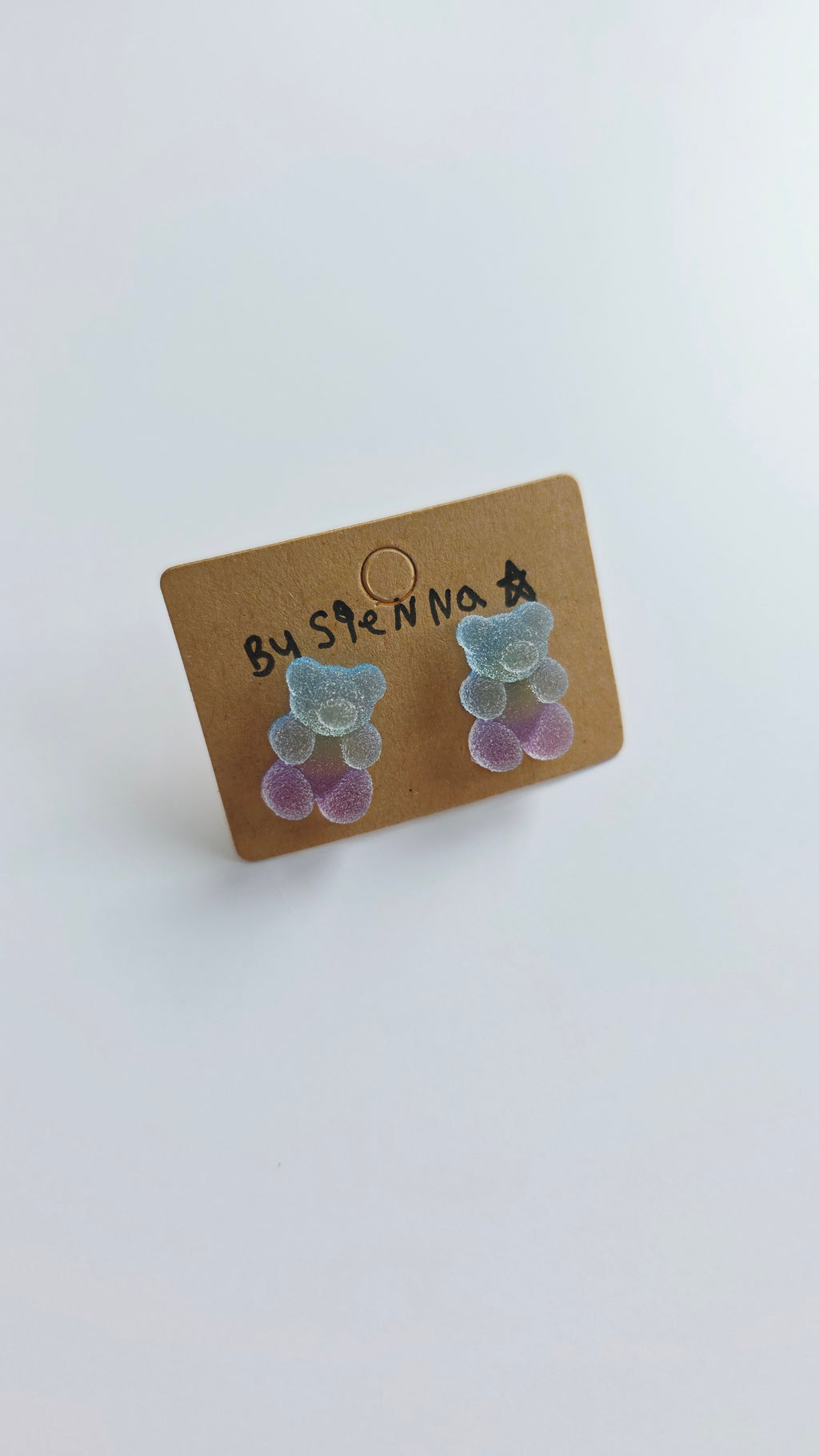 Sour Blue Gummy Bear Earrings