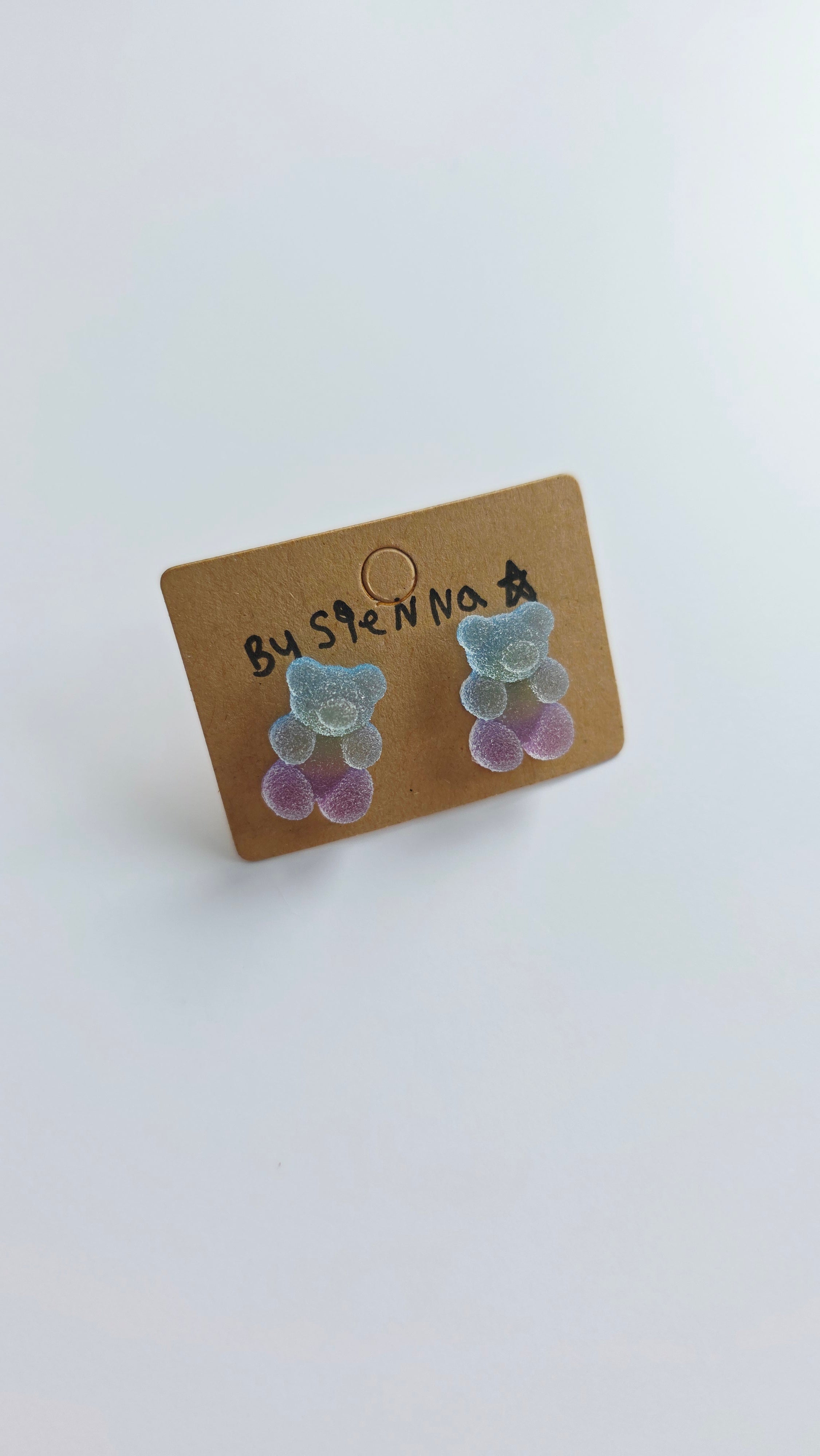 Sour Blue Gummy Bear Earrings