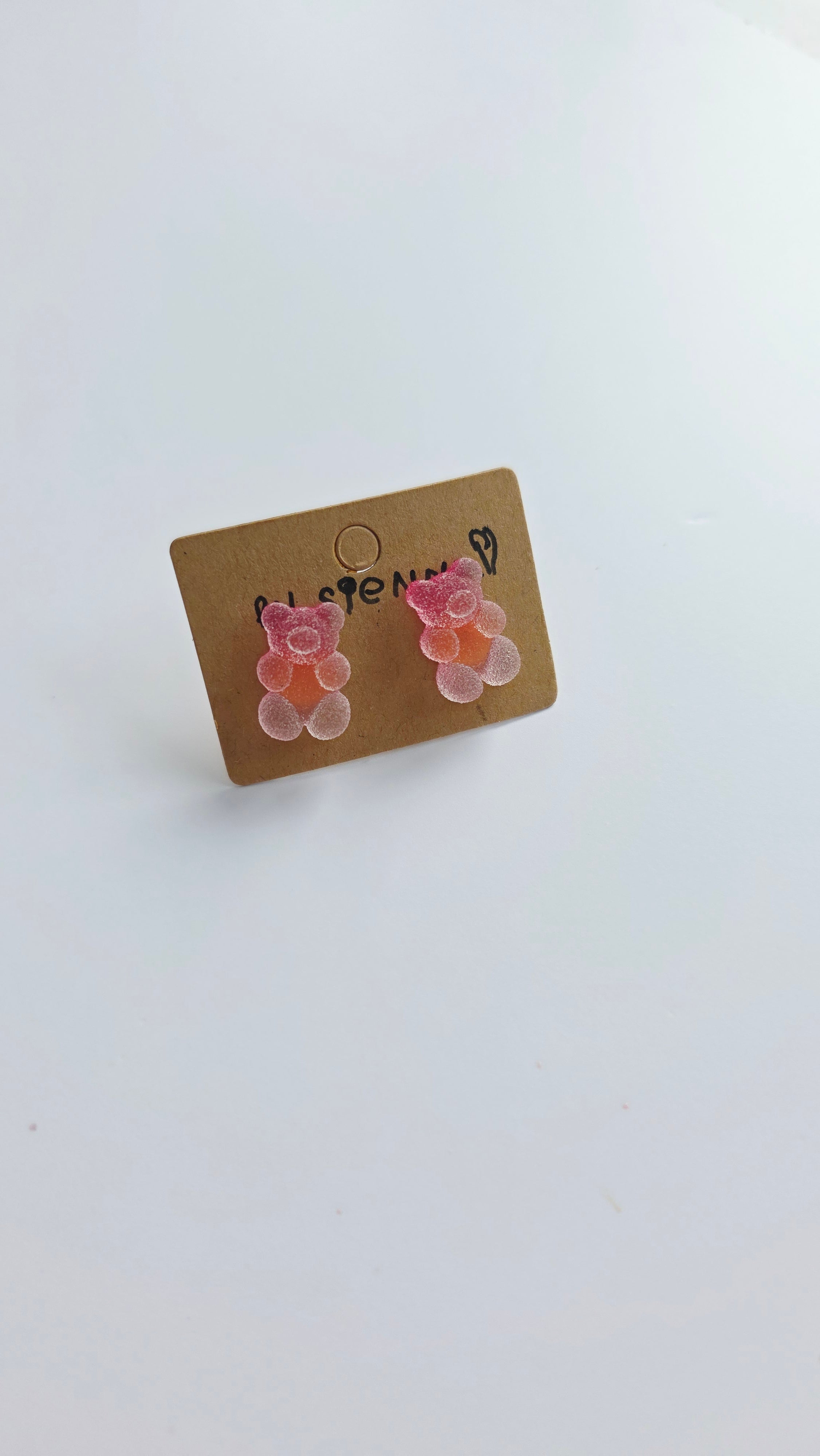 Sour Red Gummy Bear Earrings