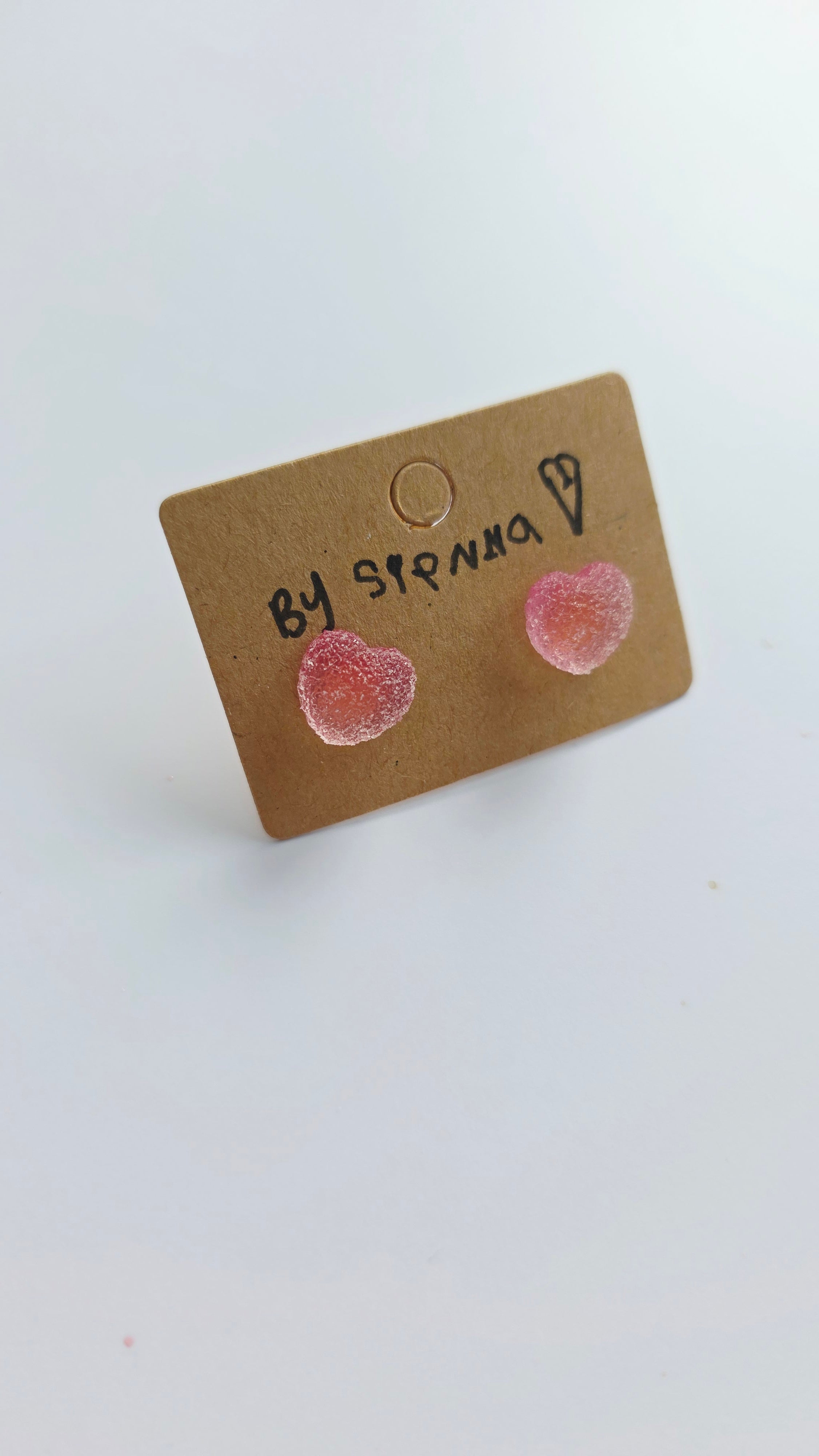 Sour Red Heart Gummy Earrings