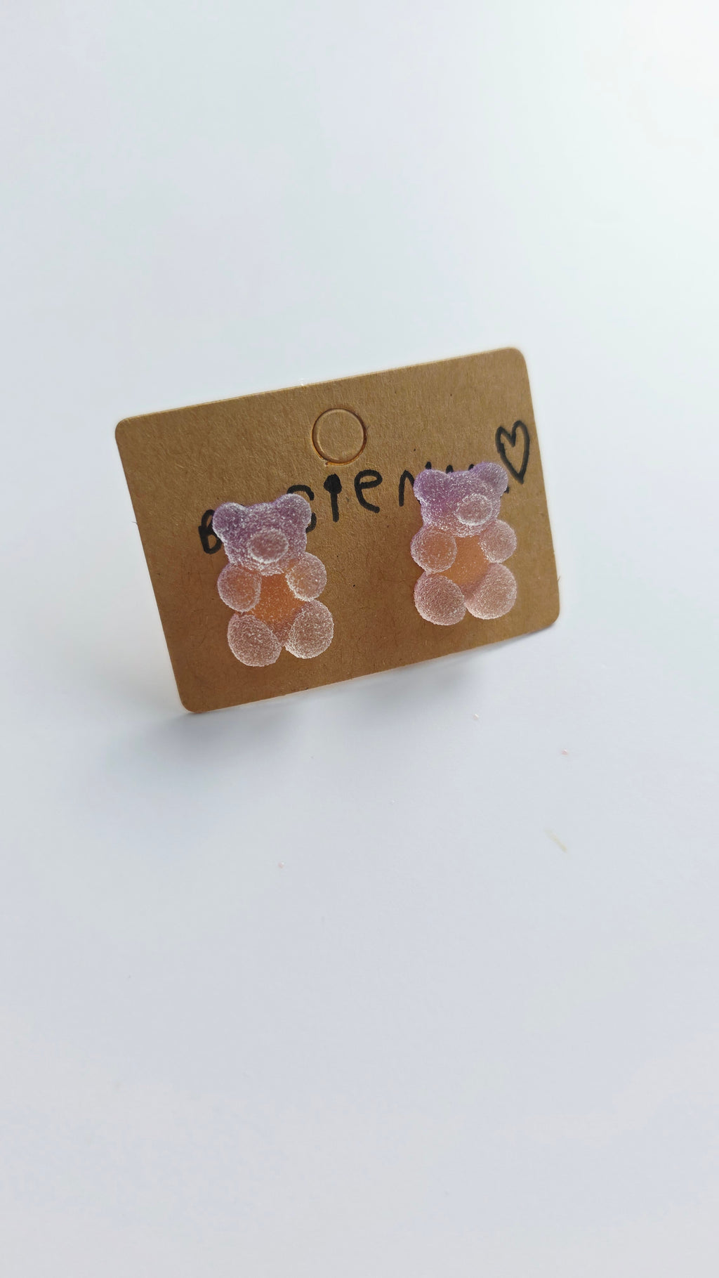 Sour Purple Gummy Bear Earrings