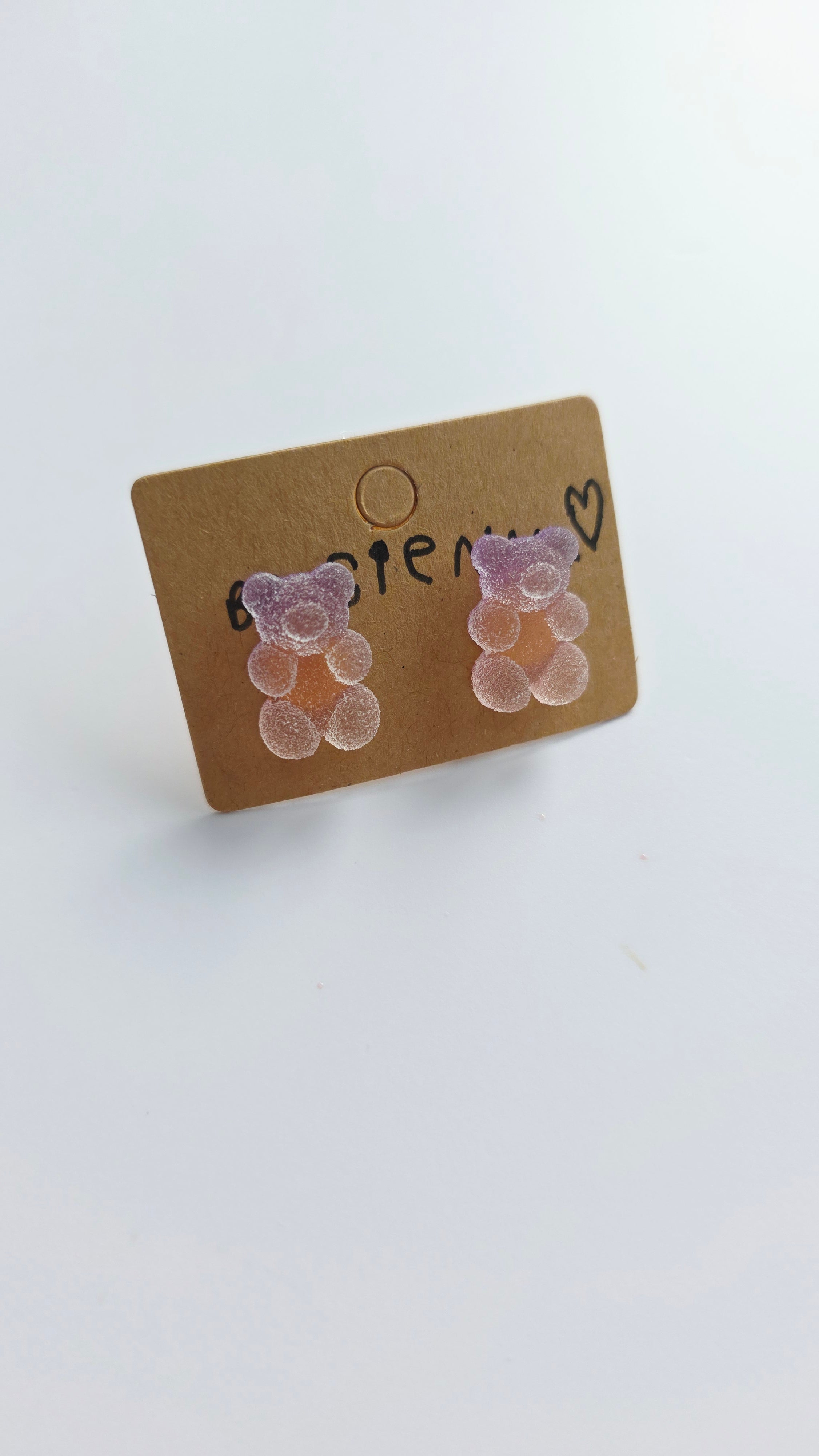 Sour Purple Gummy Bear Earrings